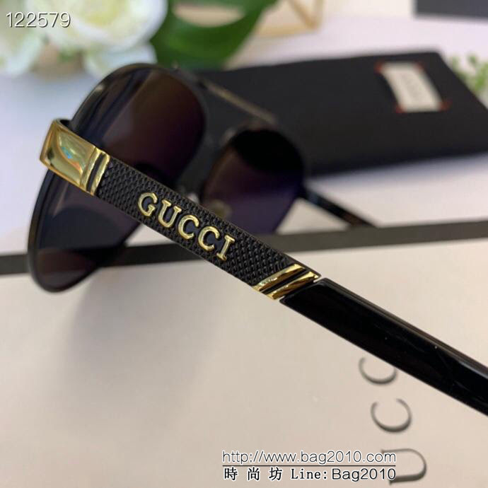 GUCCI古馳 新款墨鏡 男士休閒飛行鏡 偏光司機駕駛鏡 金屬輕盈蛤蟆鏡  lly1171